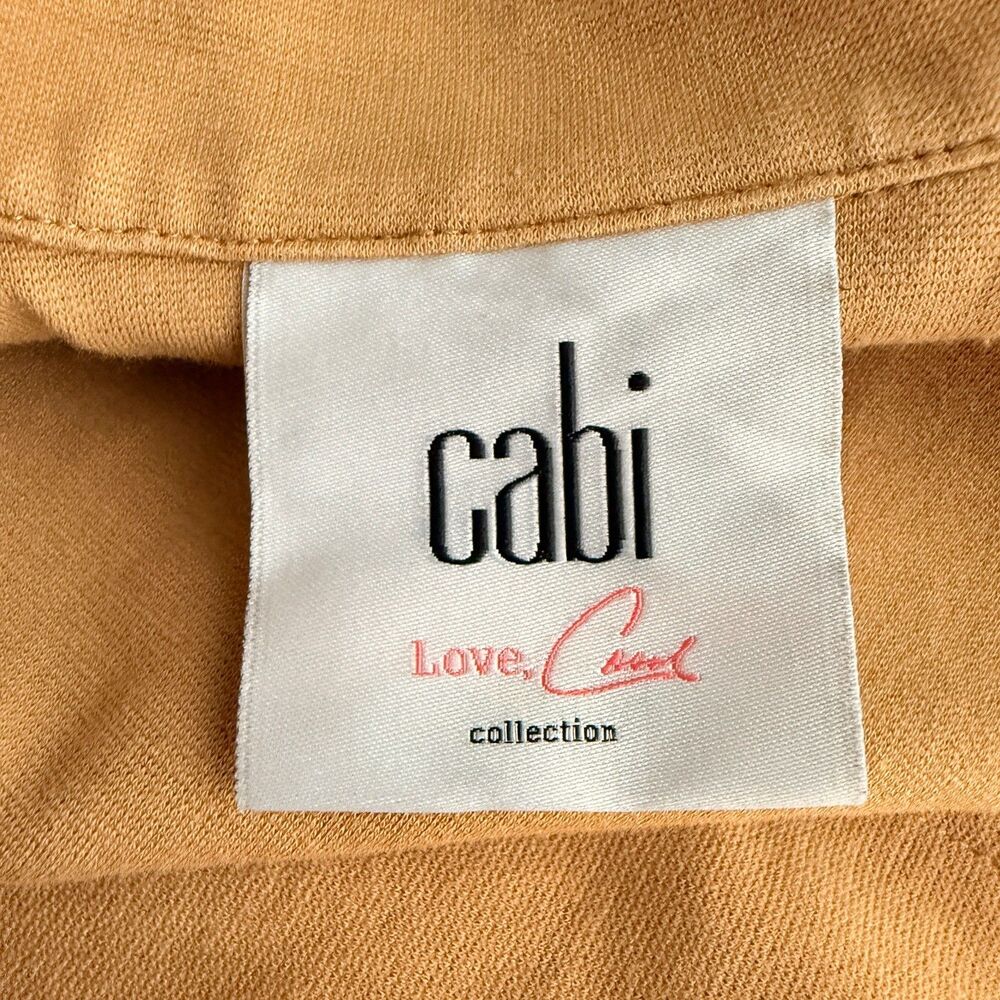 Cabi Casablanca Trench Coat Size M Tan Camel Classic Ponte Knit Statement Piece - Picture 11 of 14